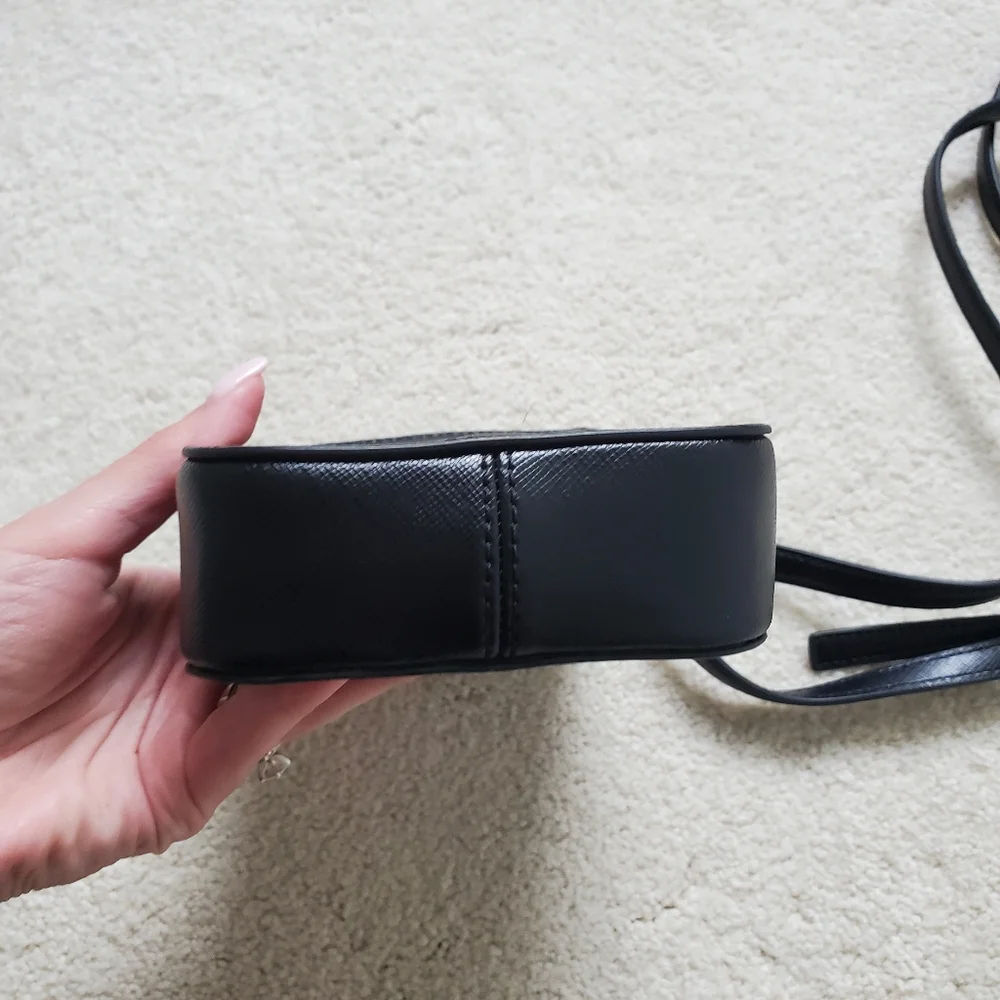 Kate Spade Staci North South Flap Phone Crossbody in Black Saffiano Leather
